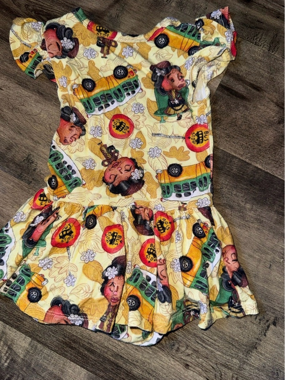 Posh Peanut Rosa Parks Empowerment Twirl Dress Sunflowers Bus 6-12M